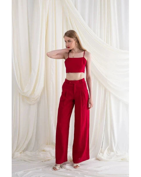 TROUSERS RED YASMINE