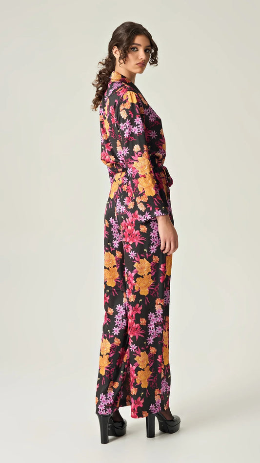 Harvest Bloom Satin Jumpsuit