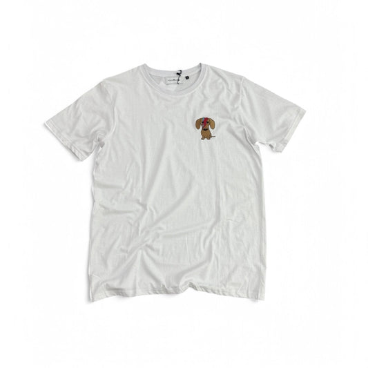TSHIRT WHITE EMBROIDERED LOGO