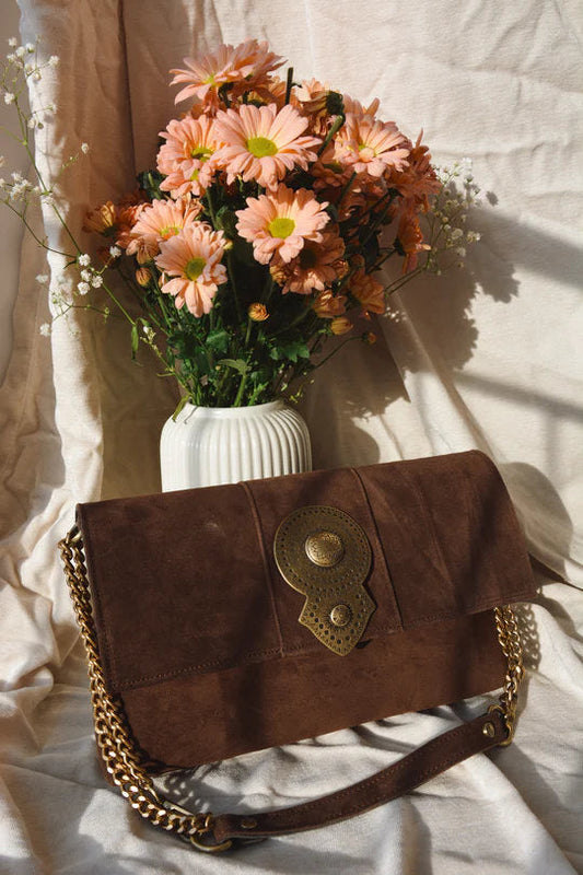 BAG CHOCOLATE SUEDE AURORA