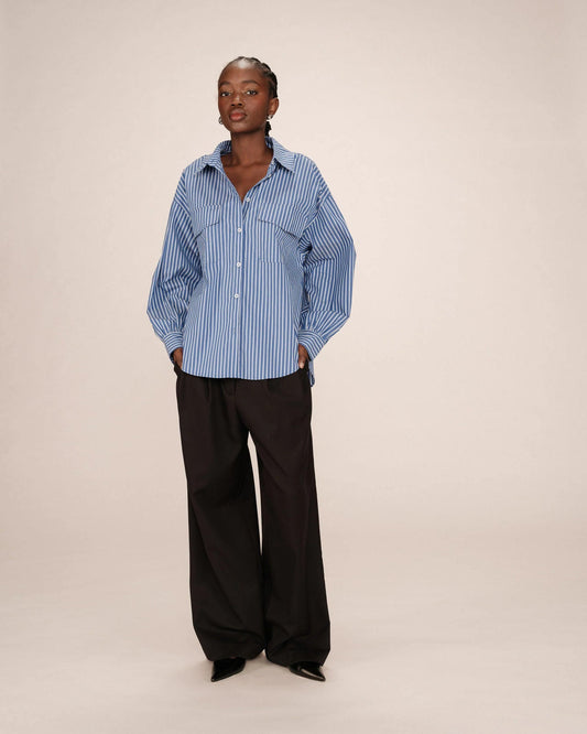 SHIRT BLEU FOSSILE SORBET