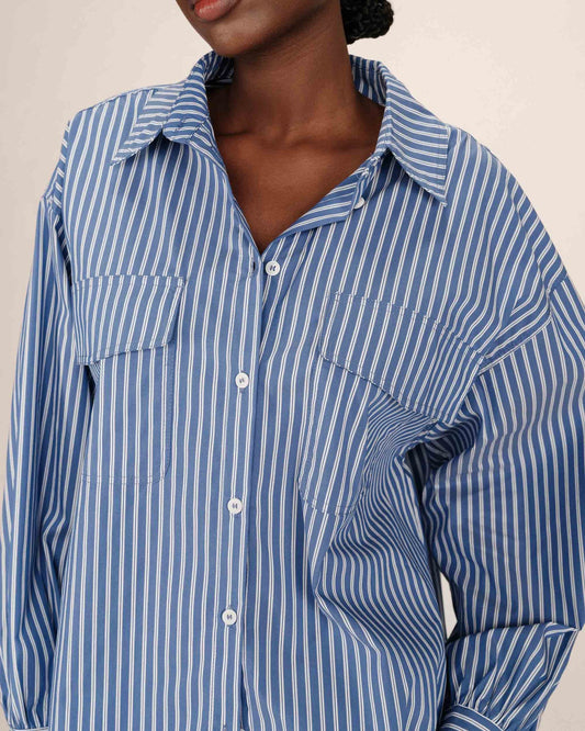 SHIRT BLEU FOSSILE SORBET