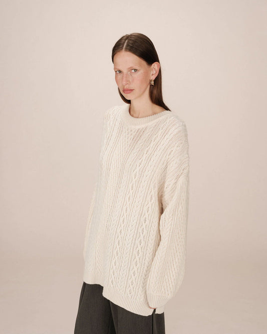 SWEATER ECRU SAVERIO
