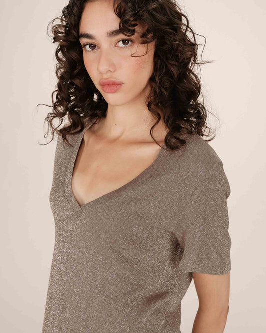 TSHIRT GREIGE STARDUST