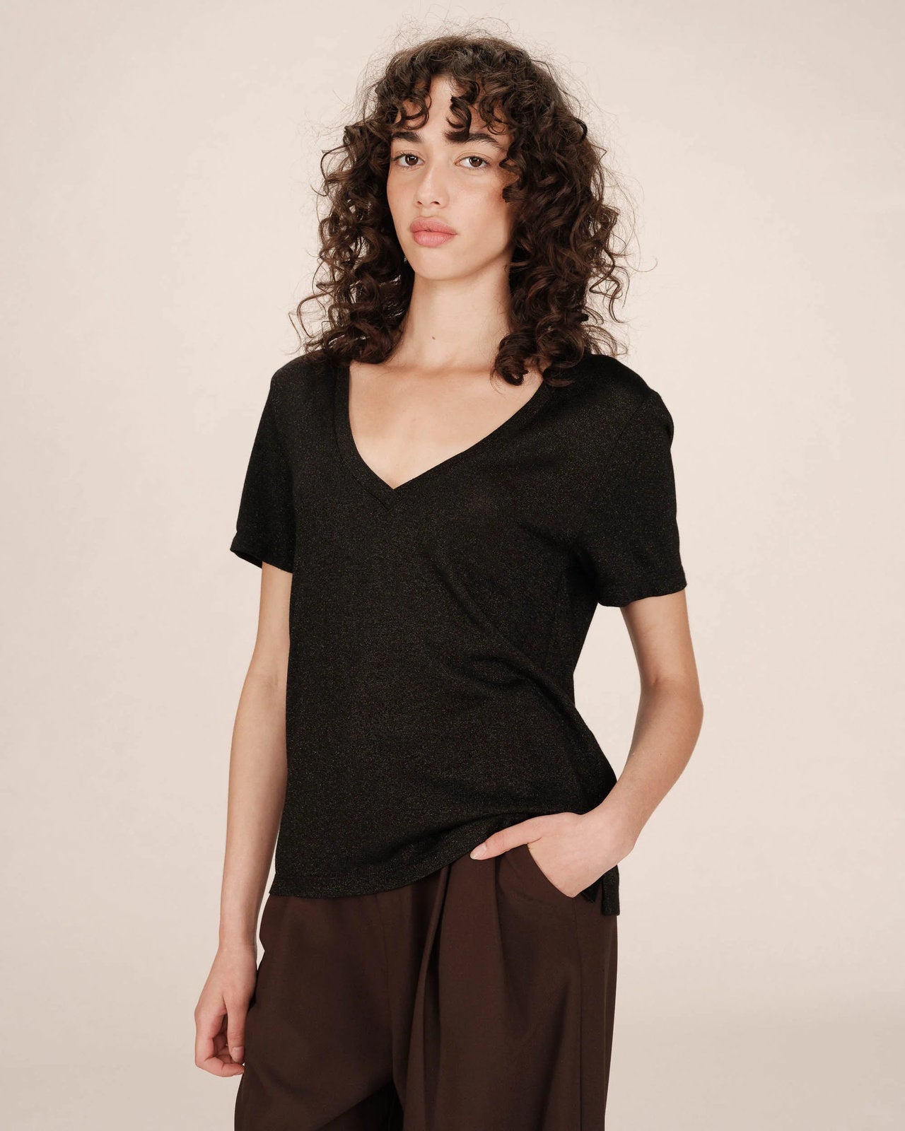 TSHIRT NOIR STARDUST