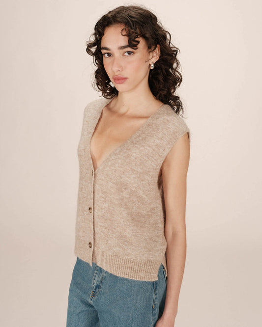 CARDIGAN BEIGE SANTA