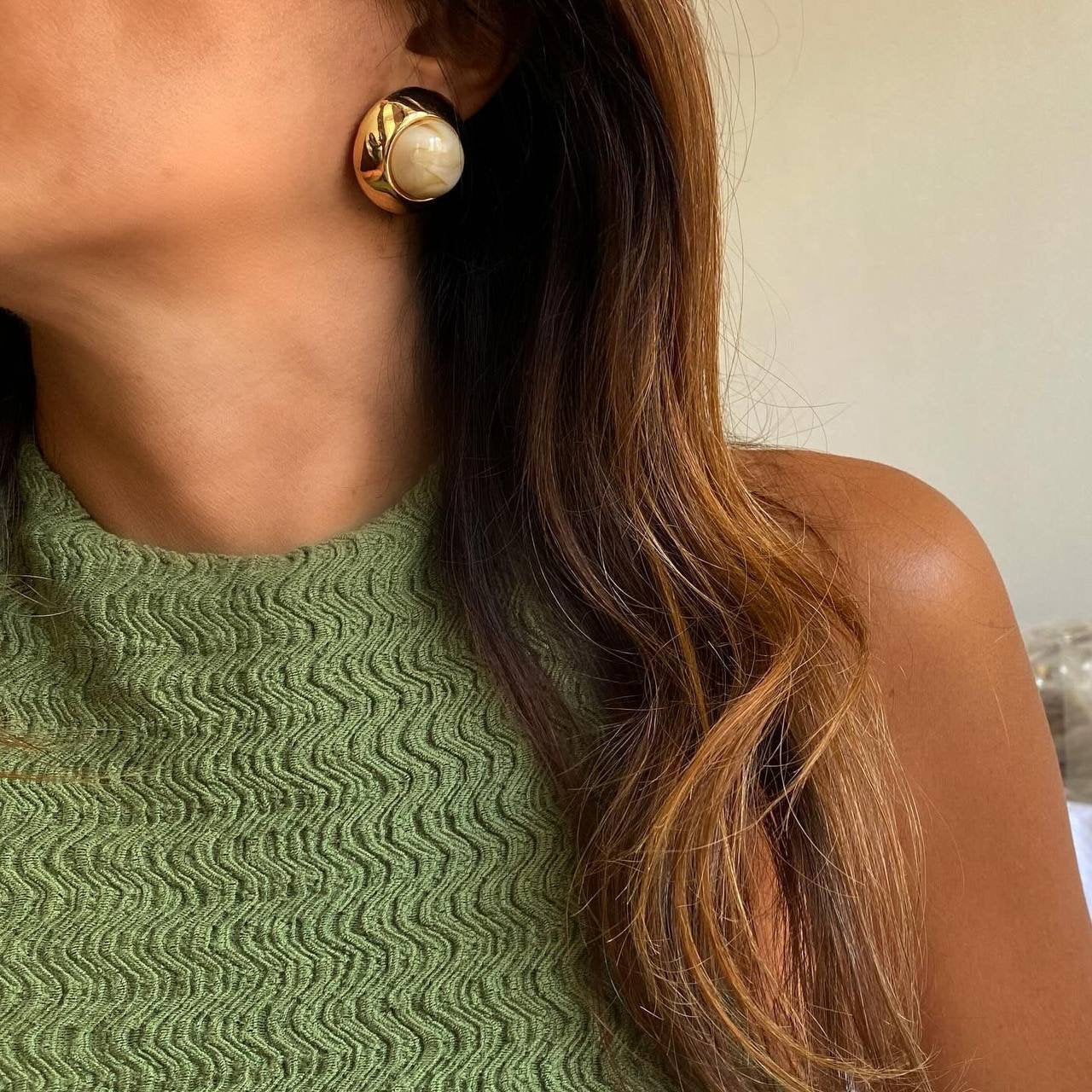 EARRINGS STAINLESS DOT