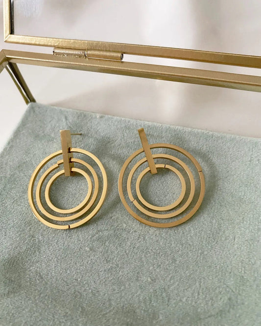 EARRINGS STAINLESS ARC