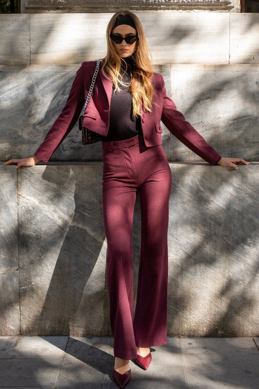 TROUSERS BURGUNDY ROMINA
