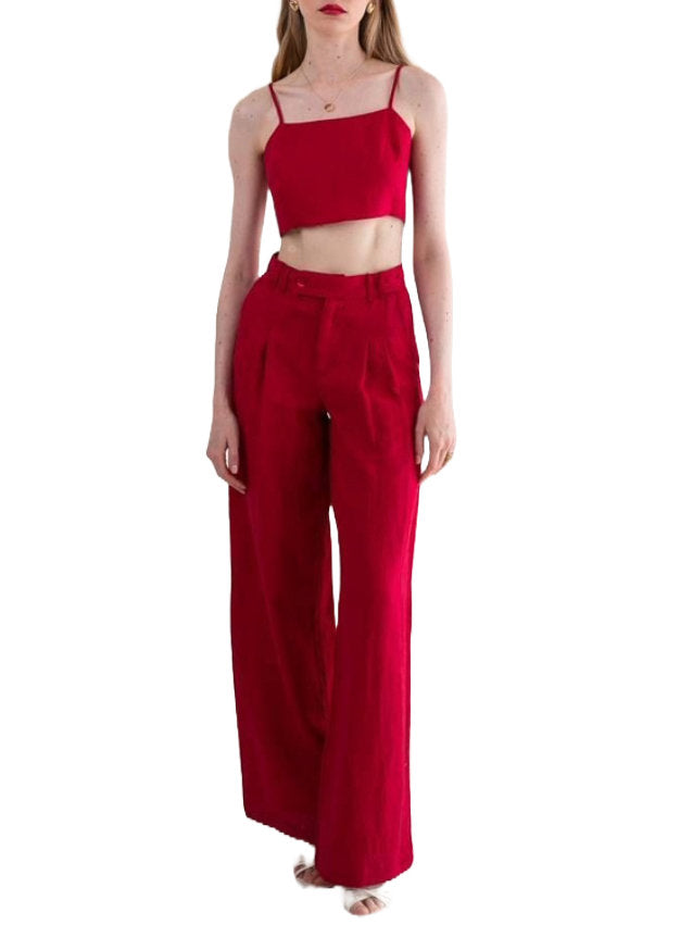 TROUSERS RED YASMINE